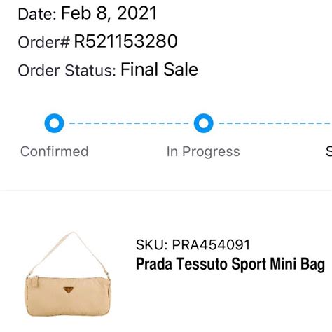 prada order number